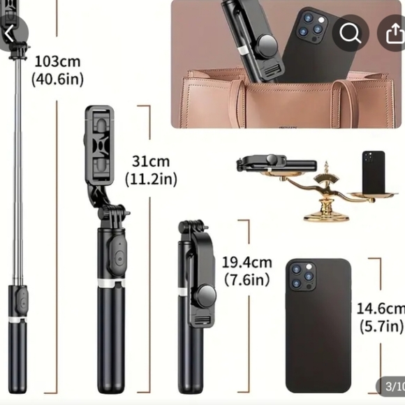 Q07 Bluetooth Integrated Selfie Stick 5/$20 - Picture 8 of 10